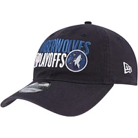 Casquette réglable 9TWENTY New Era pour hommes, bleu marine, Minnesota Timberwolves 2024 NBA Playoffs