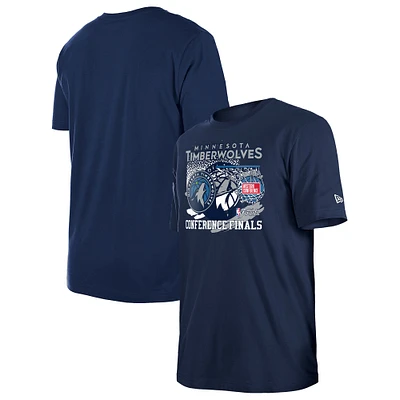 Men's New Era Navy Minnesota Timberwolves 2024 Western Conference Finals T-Shirt