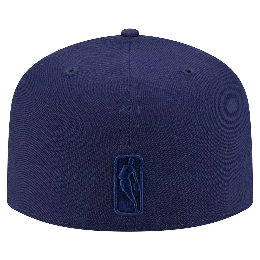 Men's New Era  Navy Minnesota Timberwolves Colorpack A-Frame Pinch Front 59FIFTY Fitted Hat