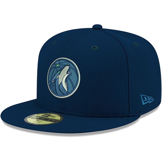 Casquette ajustée 59FIFTY pour homme New Era bleu marine Minnesota Timberwolves couleur officielle de l'équipe