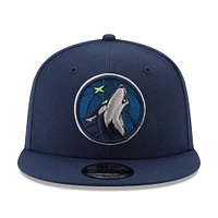 Men's New Era Navy Minnesota Timberwolves Official Team Color 9FIFTY Snapback Hat