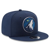 Men's New Era Navy Minnesota Timberwolves Official Team Color 9FIFTY Snapback Hat