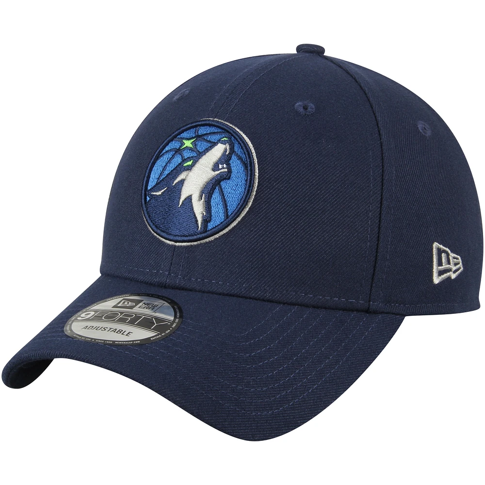 Casquette réglable New Era Minnesota Timberwolves couleur officielle de l'équipe The League 9FORTY pour homme