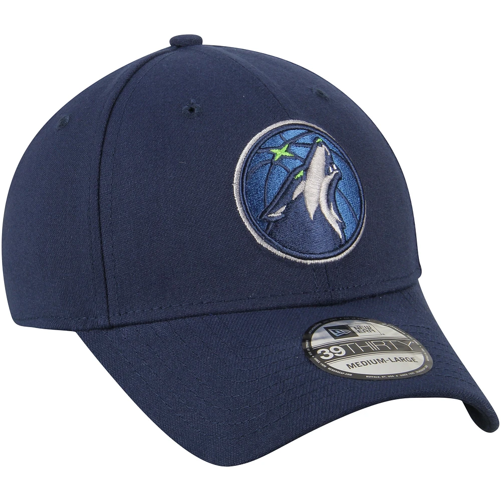 Men's New Era Navy Minnesota Timberwolves Team Classic 39THIRTY Flex Hat