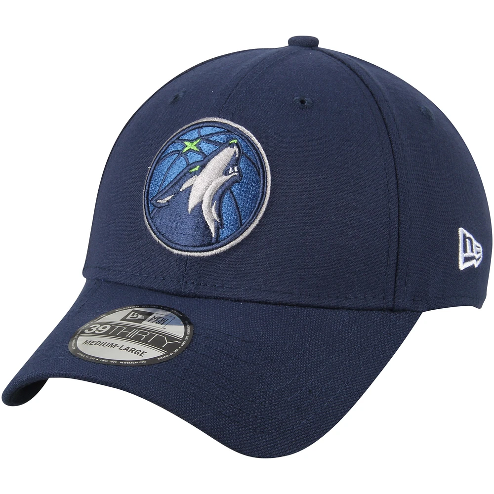 Casquette Flex New Era Minnesota Timberwolves Team Classic 39THIRTY pour homme, bleu marine