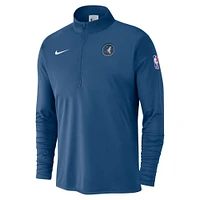 Men's Nike Blue Minnesota Timberwolves 2024/25 Courtside Performance Half-Zip Top