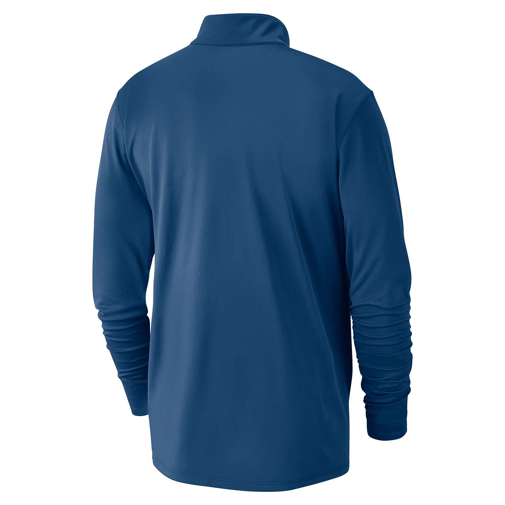 Men's Nike Blue Minnesota Timberwolves 2024/25 Courtside Performance Half-Zip Top