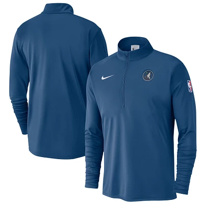 Men's Nike Blue Minnesota Timberwolves 2024/25 Courtside Performance Half-Zip Top