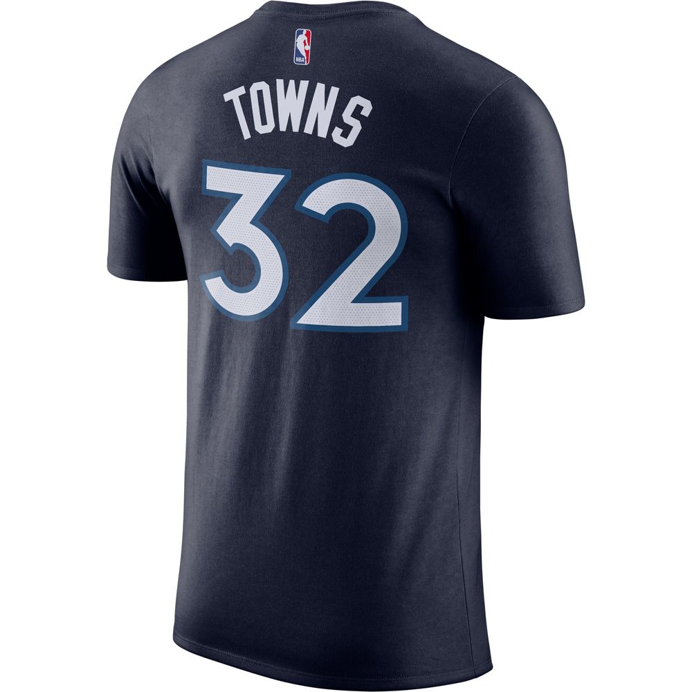 Men's Nike Karl-Anthony Towns Blue Minnesota Timberwolves Name & Number Performance T-Shirt