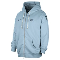 Veste à capuche entièrement zippée Nike bleu clair Minnesota Timberwolves Authentic Standard Issue pour homme