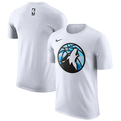 T-shirt Nike blanc avec logo Essential Minnesota Timberwolves City Edition 2024/25 pour homme