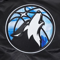 Men's Pro Standard Black Minnesota Timberwolves 2024/25 City Edition Chenille Satin Full-Snap Jacket