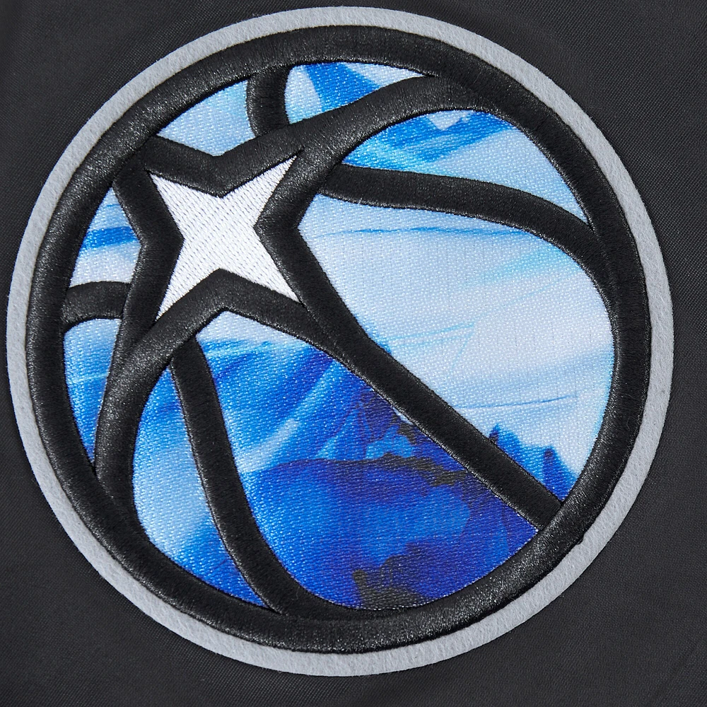 Men's Pro Standard Black Minnesota Timberwolves 2024/25 City Edition Chenille Satin Full-Snap Jacket