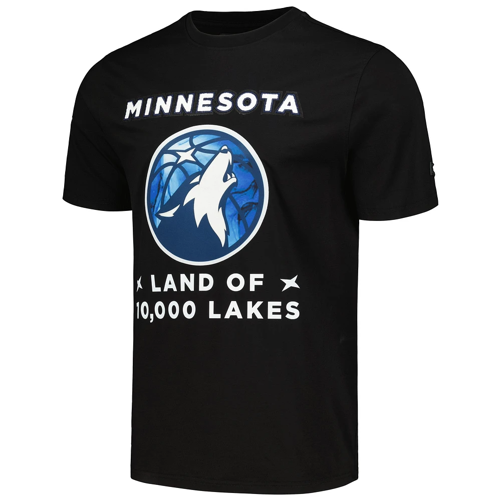 T-shirt Pro Standard noir Minnesota Timberwolves City Edition pour hommes