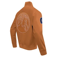 Men's Pro Standard Brown Minnesota Timberwolves Paint The City Full-Zip Jacket