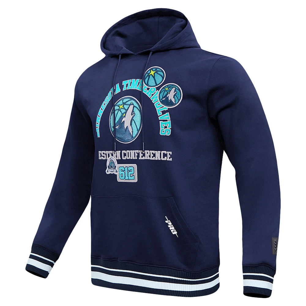 Men's Pro Standard Navy Minnesota Timberwolves Area Code Pullover Hoodie