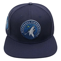 Men's Pro Standard Navy Minnesota Timberwolves Classic Wool Snapback Hat