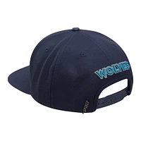 Casquette Snapback en laine classique des Minnesota Timberwolves Pro Standard pour hommes, bleu marine