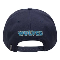 Casquette Snapback en laine classique des Minnesota Timberwolves Pro Standard pour hommes, bleu marine