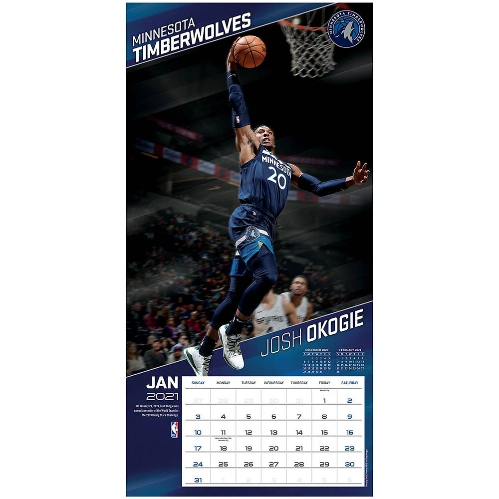 Minnesota Timberwolves 2021 Wall Calendar