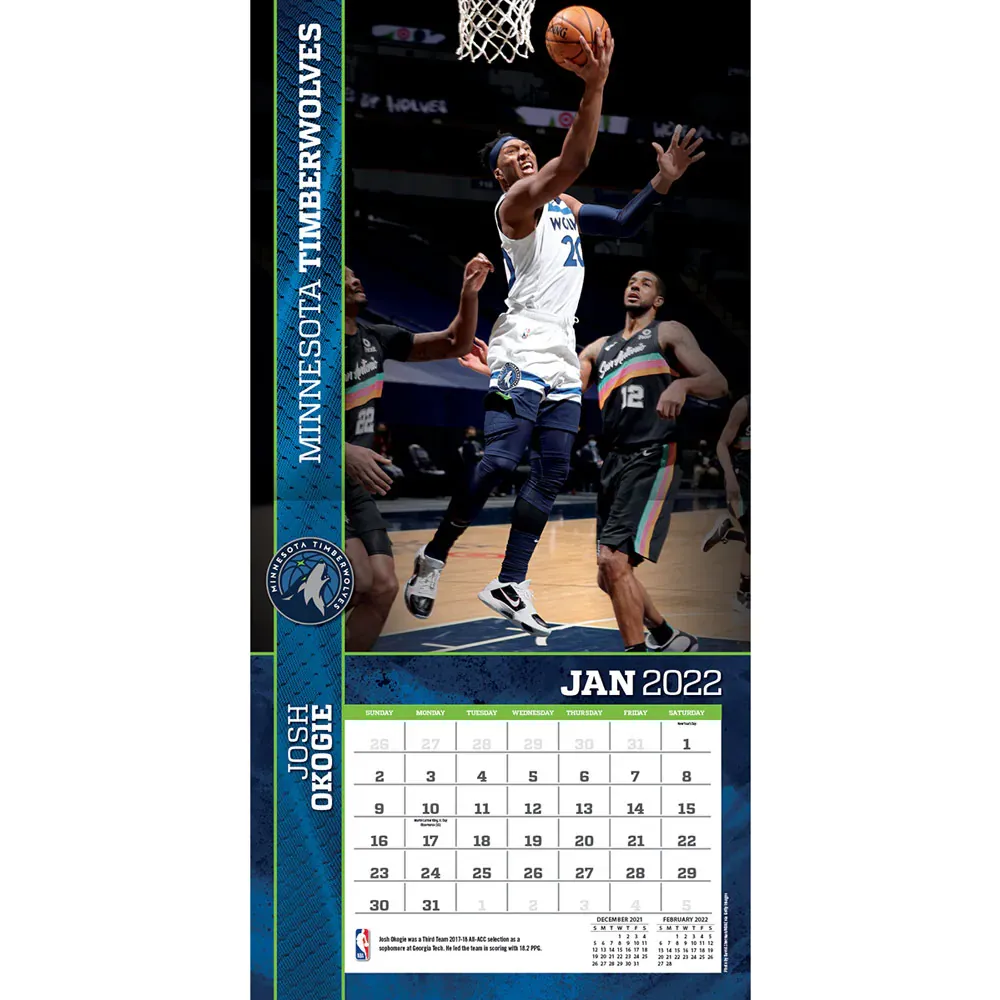 Minnesota Timberwolves 2022 Wall Calendar