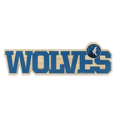 Minnesota Timberwolves 5.375'' x 18'' Laser Cut Chunky Wood Sign