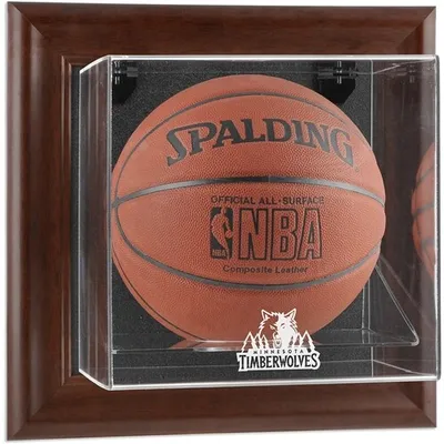 Minnesota Timberwolves Fanatics Authentic (2008-2017) Brown Framed Wall-Mounted Team Logo Basketball Display Case