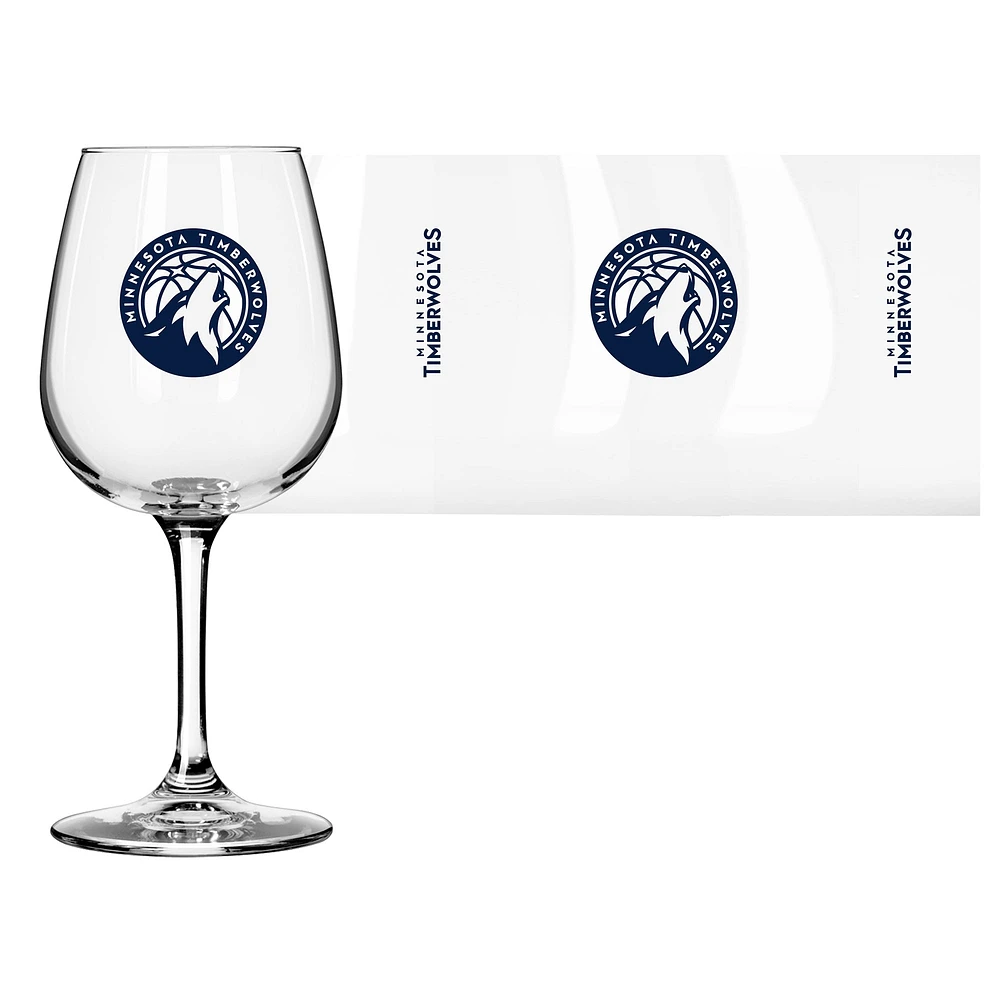 Minnesota Timberwolves Logo 12oz. Stemmed Wine Glass