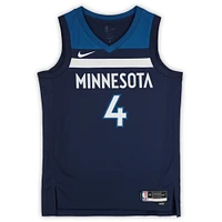 Rob Dillingham Minnesota Timberwolves Autographed Navy Nike Icon Edition Swingman Jersey with "2024 #8 Pick" and "Wolves Back" Inscriptions- Limited Editon #5/5