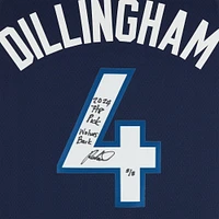 Rob Dillingham Minnesota Timberwolves Autographed Navy Nike Icon Edition Swingman Jersey with "2024 #8 Pick" and "Wolves Back" Inscriptions- Limited Editon #5/5