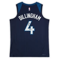 Maillot Swingman Nike Icon Edition bleu marine dédicacé par Rob Dillingham des Minnesota Timberwolves avec inscription « 2024 #8 Pick »