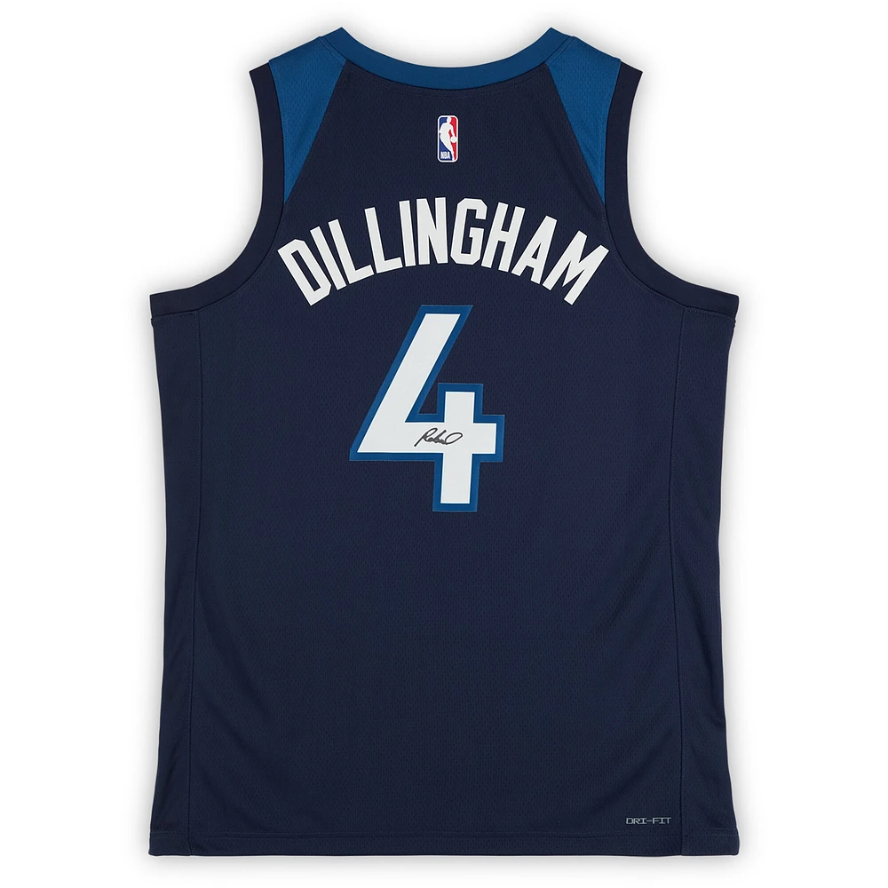 Rob Dillingham Minnesota Timberwolves Autographed Navy Nike Icon Edition Swingman Jersey