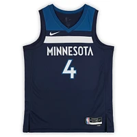 Rob Dillingham Minnesota Timberwolves Autographed Navy Nike Icon Edition Swingman Jersey
