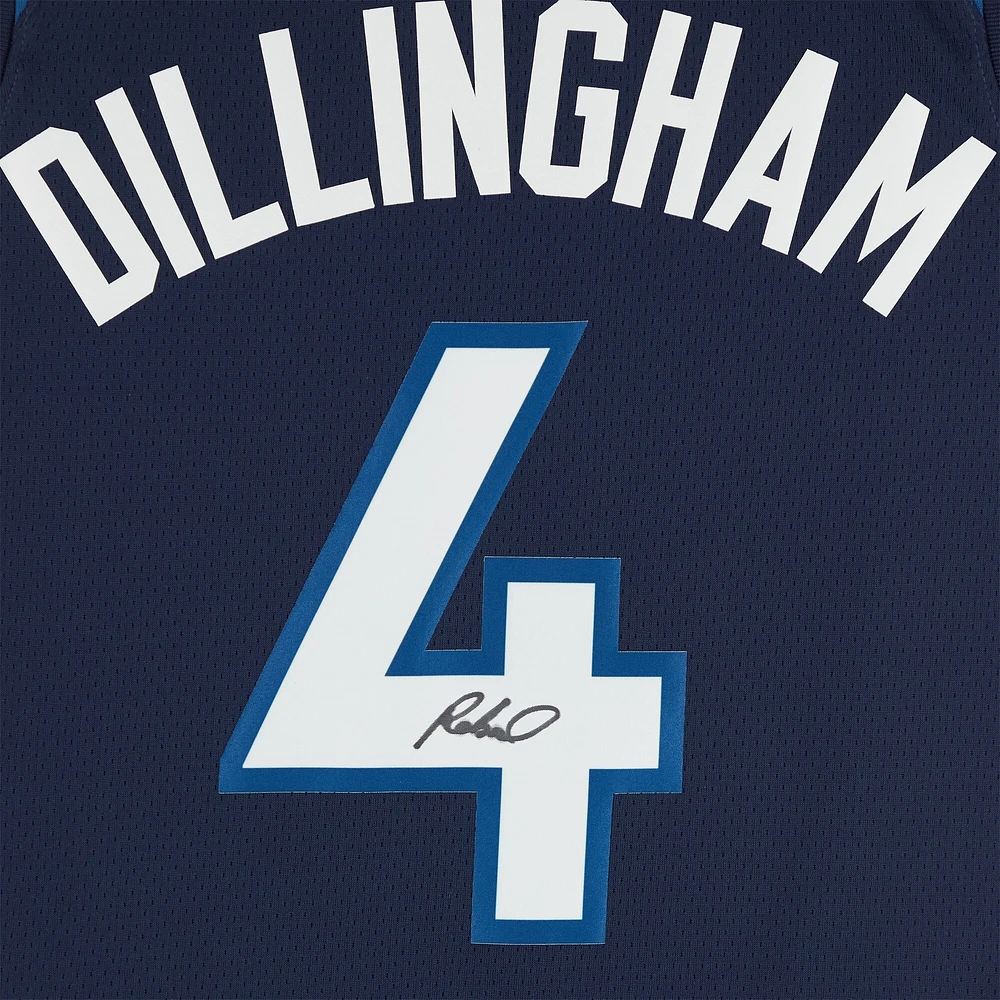Maillot Swingman Nike Icon Edition bleu marine dédicacé par Rob Dillingham des Minnesota Timberwolves