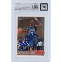 Stephon Marbury Minnesota Timberwolves Autographed 1996-97 Topps #177 Beckett Fanatics Witnessed Authenticated 10 Rookie Card 