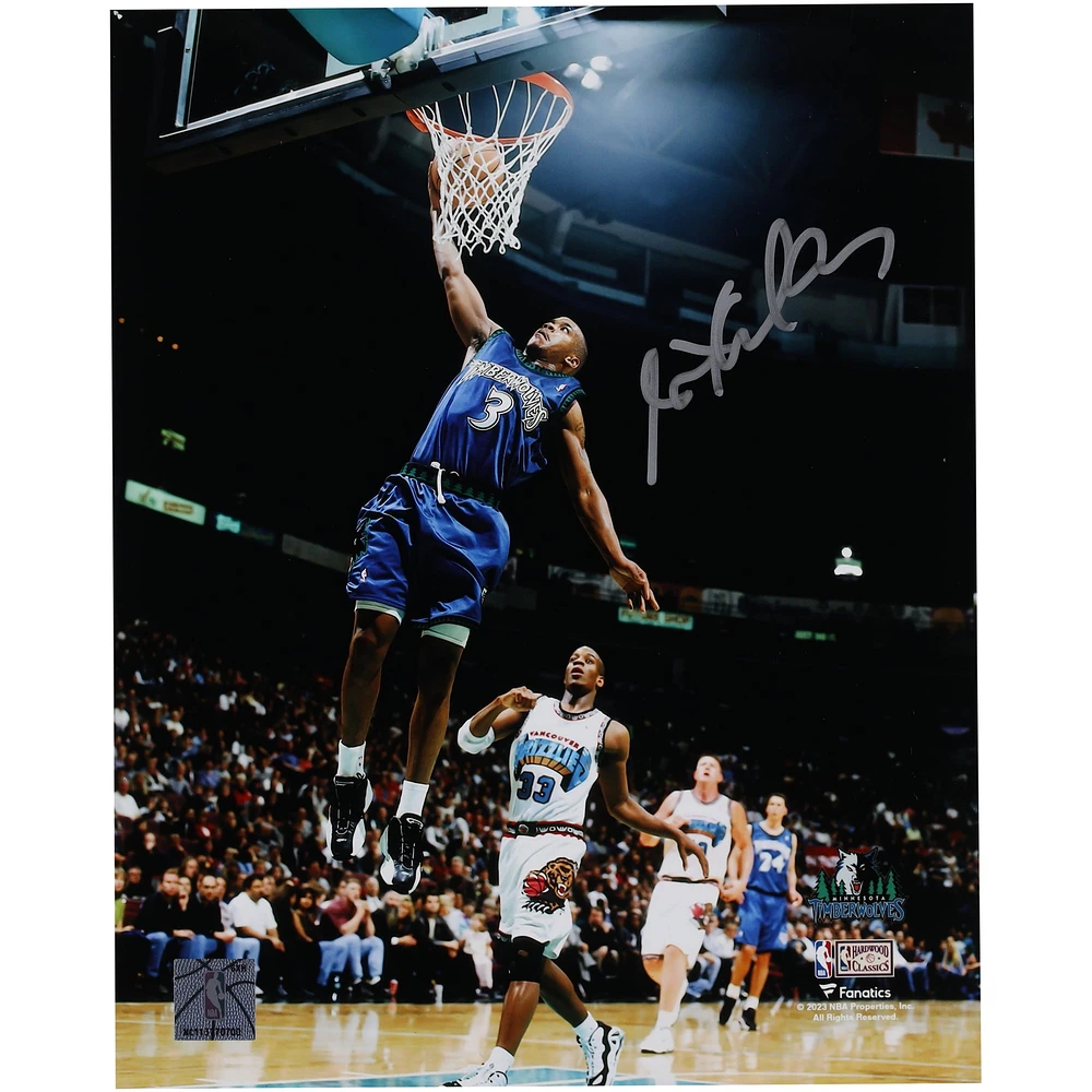 Stephon Marbury Minnesota Timberwolves Autographed 8" x 10" Dunk Vs. Vancouver Grizzlies Photograph