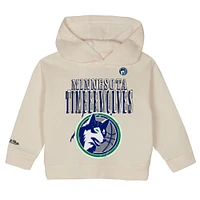 Toddler Mitchell & Ness  Cream Minnesota Timberwolves Hang Time Oversized Pullover Hoodie Pants Set