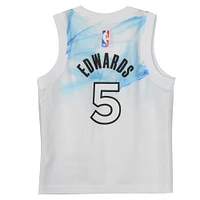 Maillot de joueur Nike Anthony Edwards pour tout-petit, blanc, Minnesota Timberwolves 2024/25 Swingman - Édition City