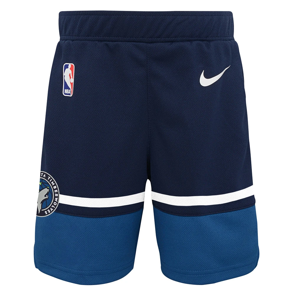 Short Nike bleu marine Minnesota Timberwolves Icon Replica pour tout-petit