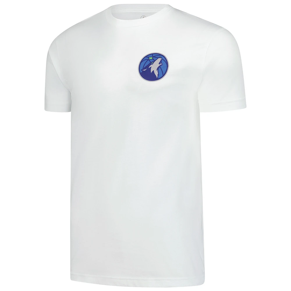T-shirt unisexe blanc FISLL avec logo Burst des Minnesota Timberwolves