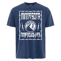 T-shirt unisexe Sportiqe bleu Minnesota Timberwolves Distressed Rock & Roll Collection Angus Premium Mineral Wash