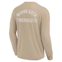 Unisex Fanatics Khaki Minnesota Timberwolves Elements Super Soft Long Sleeve T-Shirt