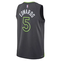 Maillot unisexe Jordan Brand Anthony Edwards Charcoal Minnesota Timberwolves Swingman - Édition Statement