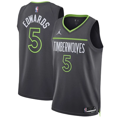 Unisex Jordan Brand Anthony Edwards Charcoal Minnesota Timberwolves Swingman Jersey - Statement Edition