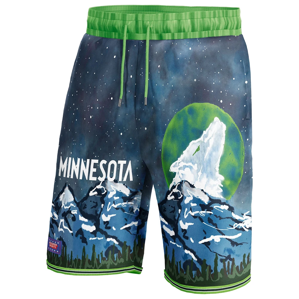 Short unisexe NBA & KidSuper Studios by Fanatics Vert Minnesota Timberwolves Hometown