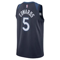 Unisex Nike Anthony Edwards Navy Minnesota Timberwolves Swingman Jersey - Icon Edition