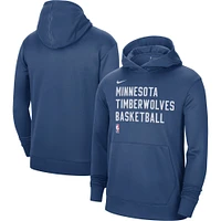 Sweat à capuche unisexe Nike bleu Minnesota Timberwolves 2023/24 Performance Spotlight On-Cour Practice