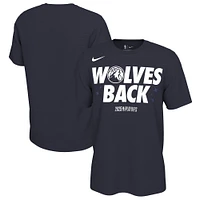 Unisex Nike Navy Minnesota Timberwolves 2025 NBA Playoffs On-Court Mantra T-Shirt
