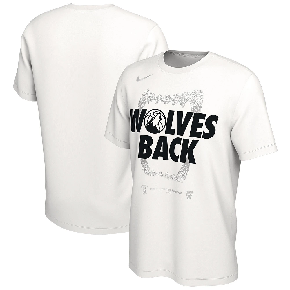 Unisex Nike  White Minnesota Timberwolves 2024 NBA Playoffs Mantra T-Shirt