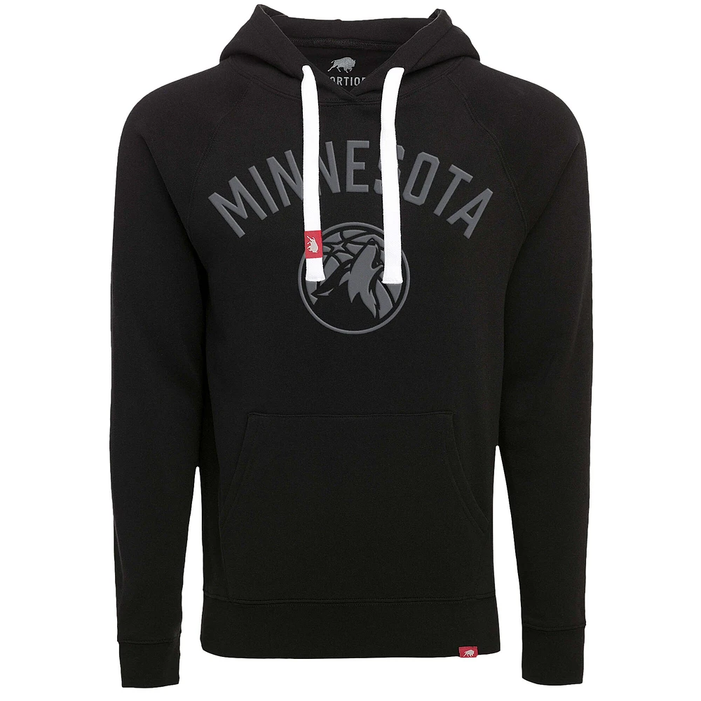 Unisex Sportiqe  Black Minnesota Timberwolves Olsen Tri-Blend Pullover Hoodie